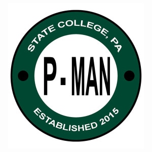 circular sign P-MAN State College, PA Established 2015